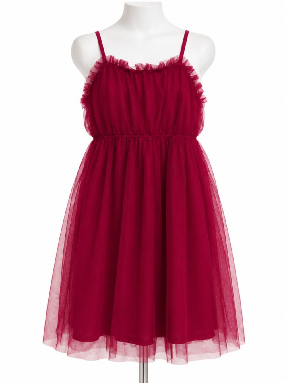 Art Class Girls XXL 18 Burgundy Red Tulle Dress Holiday Christmas Party Formal